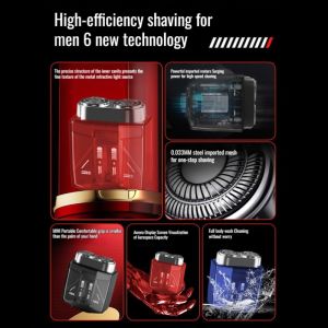 Dual Engine Razor Transparent Mecha Double Head Mens Mini Razor Portable Dual Head Washable便携双引擎剃须刀