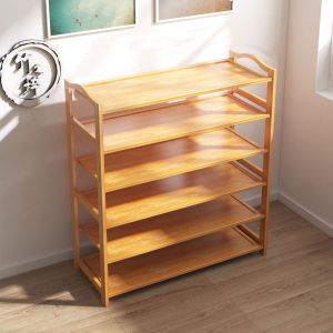 Multi-function Dustproof Bamboo Shoe Rack