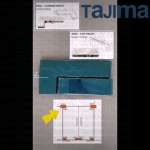 Tajima Glass Door Corner Patch Fitting (Stainless Steel)
