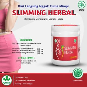 Obat diet pelangsing menurunkan berat badan menghilangkan pembakar lemak perut buncit untuk pria wanita paling ampuh turun cepat kurus bpom tubuh langsing ideal Slimming De Nature