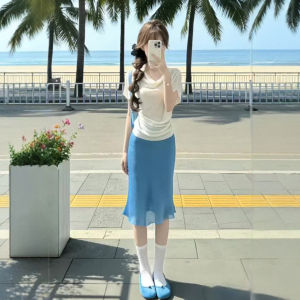 CHANGTONG | Elegant Unique Good-looking Two-piece Set Blouse and Skirt