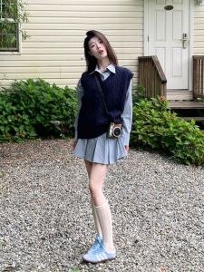 Early Autumn New Womens Clothes Dress Early Autumn Small Korean Style Atmosphere Wear Preppy Style Suit 2024 Skirt