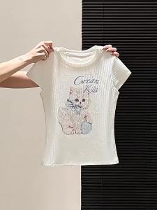 La Chapelle | Cute Cat Print Stylish T-Shirt