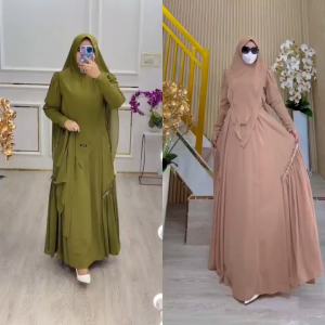 TERBARU! Set Dress Gamis Syari Kode FELITA Bahan Ceruty Babydoll Premium by Ory AjeZas Collection