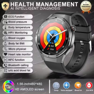 GUHUAVMI | 2026 New Nursing level ECG+PPG Three High Smart Watch Lipids Uric Acid Blood Pressure Smart Watch NFC Sport HD Call Health Clock