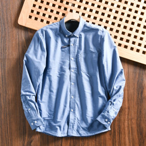 100 Washed Long-Staple Cotton! Comfortable Silver Fox Velvet! Export Men Winter Fleece Thermal Long Sleeves Stripes Shirt