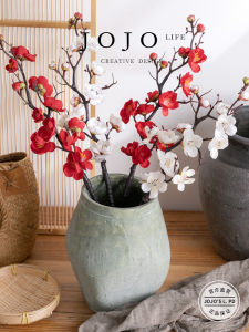 JOJOS L. PD.Bow Artificial Plum Blossom And Wax Cherry Branches Decorations for Wedding Festive Home Decor Fake Flowers