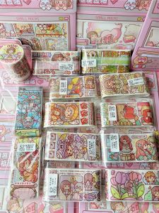 Duga Mini Spicy New Style Paper Tape Full Set for Milk Tea Carnival Scrapbooking Materials Stickers Separate Packaging