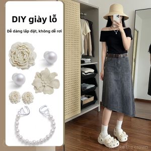 ZUYINBULUO | Trang Trí Giày Crocs Hoa Camellia