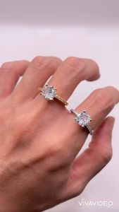 Nhẫn titan không phai không rỉ sét màu vàng và trắng mã 39 Nhẫn titan nữ bền màu trangsucmoiluatuoi.RIN