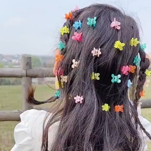 🎀 Klip Rambut Budak Colourful Mini Hair Claw Cute Flower Baby Girls Princess Hair Accessories Sweet Style 🌸