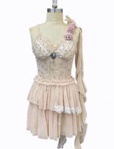 แฮนด์เมด Twice Sana Performance เดรส Super Fairy ดีไซน์ Diamond Shiny Puffy กระโปรง หวาน สไตล์ ฤดูใบไม้ผลิ ฤดูร้อน ฤดูใบไม้ร่วง เดรส