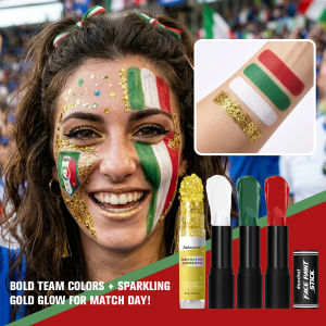 ibcccndc | Face Body Paint Stick Set Non-Toxic Hypoallergenic Eye Black for Football Baseball Softball Halloween SFX Cosplay Party Makeup