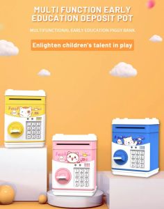 Electronic Piggy Bank Safe Box Money Boxes For Children Digital Coins Cash Saving Safe Deposit Mini ATM Machine Kid Gifts