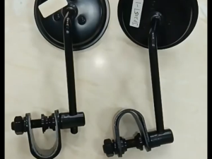 Round Bus Truck Blind Spot Mirror 14.5cm Dia Clip Stand Wide Angle Rearview Mirror for 2.2-2.5cm Pole