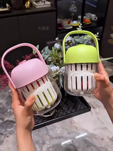 Portable Salad Cup with Cooling Function Includes Fork & Drainage – Takeaway Fruit Lunch Box Food-Grade Yogurt Cup Office Breakfast Cup