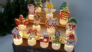 Đèn trang trí Noel đèn led trang trí Noel đèn decor Noel đồ trang trí giáng sinh nến sáng tạo - Happy Life 4U