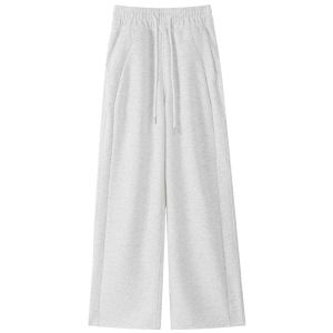 plus Size Womens Black Casual Sports Pants High Waist Long Trousers Cotton Polyester Blend Straight Leg Sweatpants