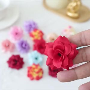 10/20Pcs Artificial Flowers 4.5CM Silk Fake Flower Heads for Home Decor Wedding Bride Decoration Party Supplies Gifts Accessory