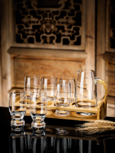 ZHUXI | Crystal Golden Foil Wine Glasses Set Dividers