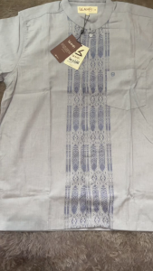 Terbaru Koko Ethica Kahfi 310 True Blue Lengan Pendek Katun Valdena Bordir Kerah Chiang’i Couple 185