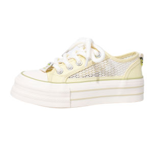 Warrior | Breathable Thick Sole White Canvas Shoes