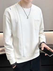 ROMON | Loose Casual Long Sleeve Round Neck Sweatshirt Trendy New Style For Men Romon Brand Cotton Polyester Blend Autumn Wear