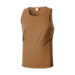 Summer Mens Vest Round Neck Mesh Breathable Quick Dry Wide Shoulder Vest Sleeveless Basic Elastic Tank Fitness Sports Vest