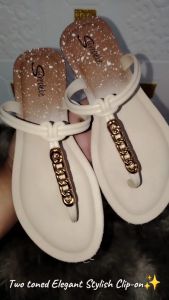 #1982-6 Fashionable Spiral slipper strap for women two tone color