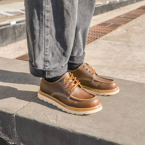 American Retro Outdoor Low Top Genuine Leather Boots