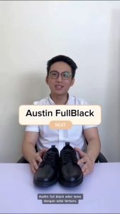 ARF Austin Black Sepatu Kulit Pantofel Pria Kerja Kantor Terbaru Formal Pentopel Pantopel Fantofel Hitam Casual Original Kasual