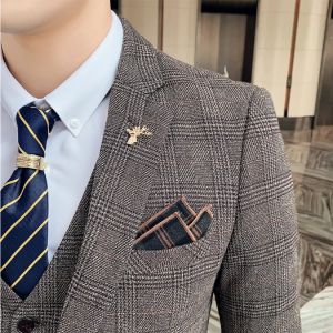 Bộ Vest Nam Phong Cách Ý Thanh Lịch 7XL - Áo Khoác Vest Quần Dài Chất Liệu Vải Lanh Cotton Trang Phục Lịch Sự Thông Thường Dành Cho Quý Ông Trang Phục Công Sở Lịch Lãm