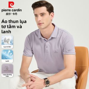 Pierre Cardin | Áo Polo Mùa Hè Cao Cấp Từ Lụa Tơ Tằm Làm Mát Dành Cho Nam