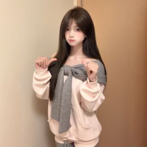 CHANGTONG | Tender Style One-shoulder Top Shorts Set