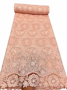 2026 Plus 5 Yards Scarf Lafaya Shiny Rhinestones Embroidery African Cotton Fabrics Swiss Voile Lace Dubai Style