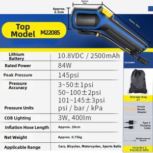 Michelin | Numeric Pressure Preset COB Light Car Air Pump