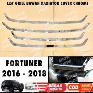 List Grill Bumper Radiator Bawah Fortuner 2016 2018 Cover Chrome