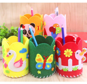 Mainan anak perempuan | Tempat pensil | Mainan edukasi anak | DIY TEMPAT PENSIL FLANEL EVA DIY PENCIL HOLDER Mainan Edukasi Prakarya - 190-DIY Tempat Pensil Eva
