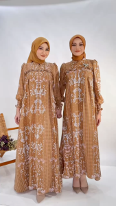 GILLYAN DRESS MATT ISABELLA PREMIUM DRESS MOTIF ELEGAN BY NADHEERA LUXURY