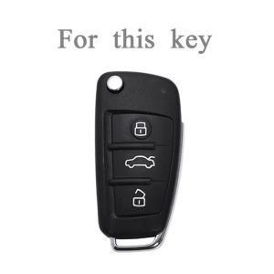 Transparent Smart Remote Car Key Shell Cover Case for Audi A1 A2 A3 A4 A4L A5 A6 A6L A7 A8 A8L Q5 S7 S8 2017 2018 2019 Fob