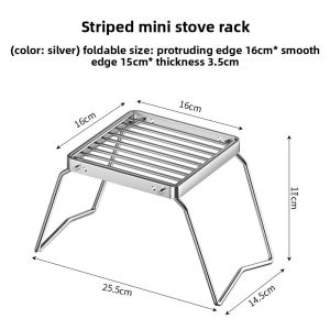 Folding Campfire Grill Stainless Steel Portable Multifunctional High Temperature Corrosion Resistance Outdoor Camping Barbecue