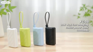 REMAX FC-08 PD20W Self-contained Dual Fast Charging Cable Powerbank 10000mAh