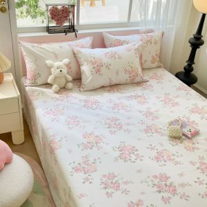 Pure Cotton Comfortable Floral Cartoon Bed Sheet Single Piece Skin-friendly Dormitory Single Home Use  Style Quilt Cover