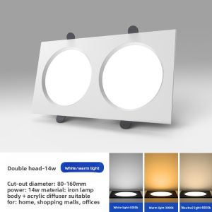 SAINAHEPAN | Dual-Head Thin Rectangular LED Wall Light