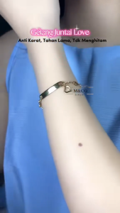 M&Co Jewelry - Gelang Titanium Love Bintang Rantai Gold Anti Karat Awet Tahan Lama Kekinian Fashion Cewek Korean Style Tangan