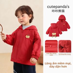 CUTEPANDAS | Áo Khoác Trẻ Em Dày Có Lót Nỉ