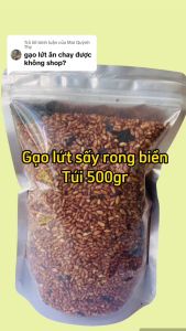 Gạo lứt sấy rong biển/ không gia vị Lets Nuts túi 1kg đồ ăn vặt healthy giảm cân dẹp dáng