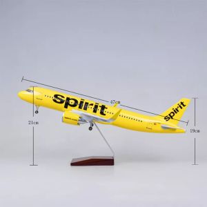 47CM A320 Airbus American Spirit A320 Model Aircraft Kits 1:80 Scale Resin Die-Cast Airplane Souvenir Plane Toy Collection Model