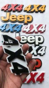 EMBLEM MOBIL JEEP DAN 4X4/ AKSESORIS EMBLEM MOBIL JEEP 3D TIMBUL BAHAN FIBERGLASS