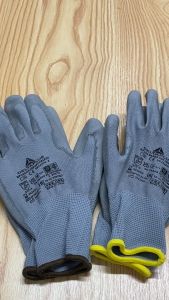 Găng tay lao động Deltaplus VE702PG phủ PU chống cắt chống dầu Bao tay lao động ôm tay thao tác chính xác -Thinksafe